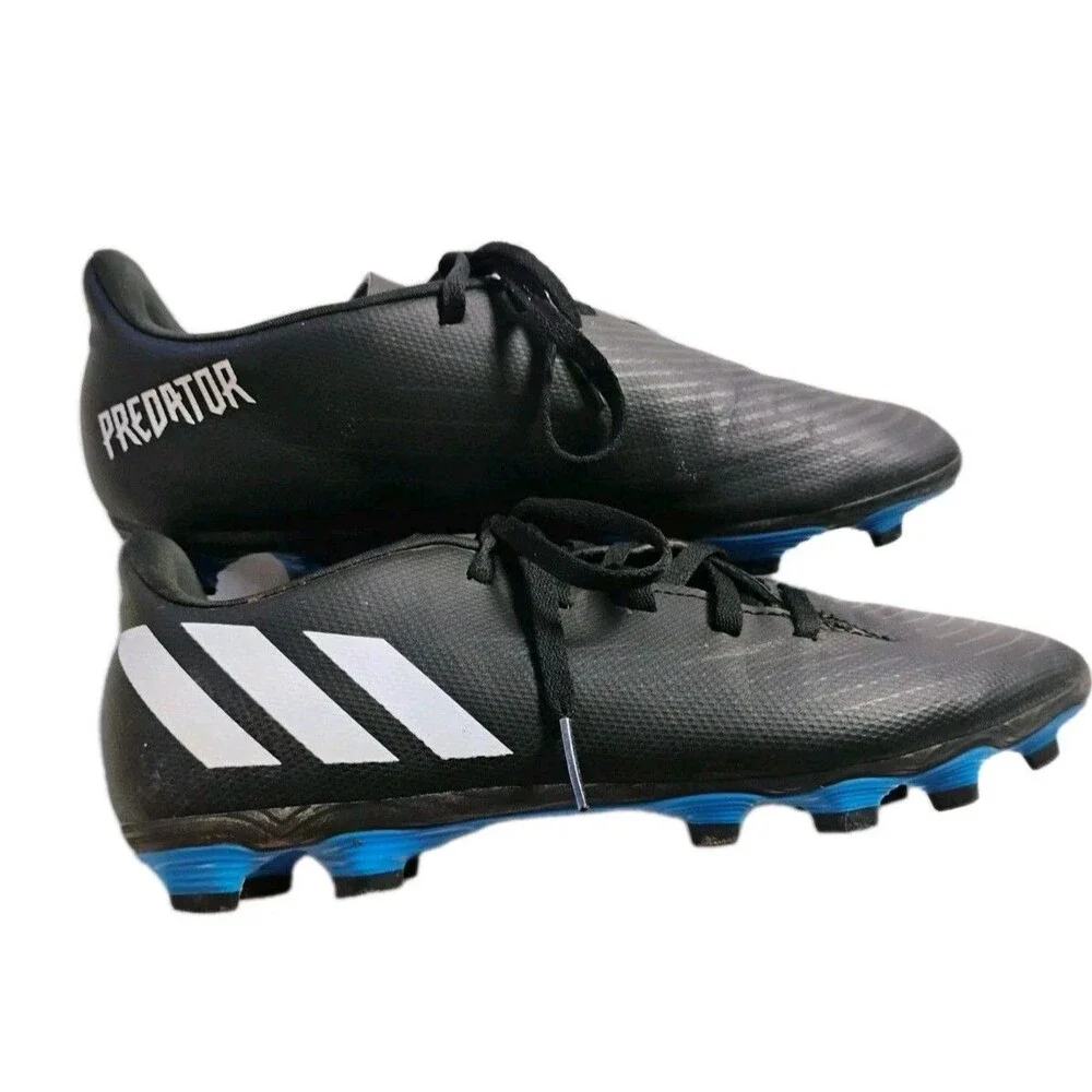 Adidas Predator Soccer Cleats Mens Black Blue Firm Ground Football Shoes GW4662‎
